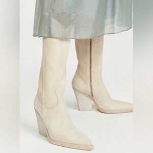 PARIS TEXAS Vegas Boot Texan Boots Angora Calf Suede Leather Sz 11 Western Boots